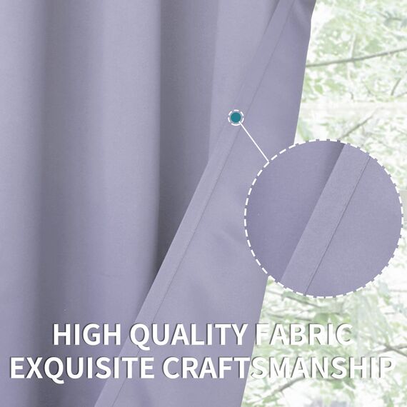 BGment Raumverdunkelungsvorhänge 213 cm lang – Ösen, wärmeisoliert, Fensterbehandlungsvorhänge für Schlafzimmer, 2 Paneele, 132 x 213 cm, Lavander