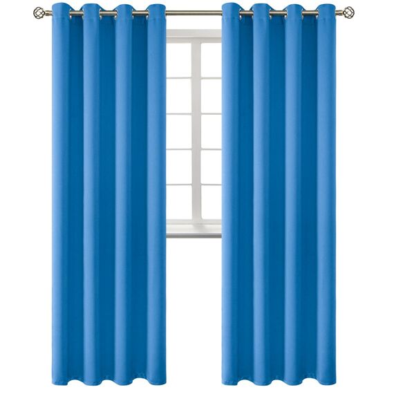 BGment Raumverdunkelungsvorhänge, 244 cm lang, mit Ösen, wärmeisoliert, Fensterbehandlungsvorhänge für Schlafzimmer, 2 Paneele, 132 x 244 cm, klassisches Blau