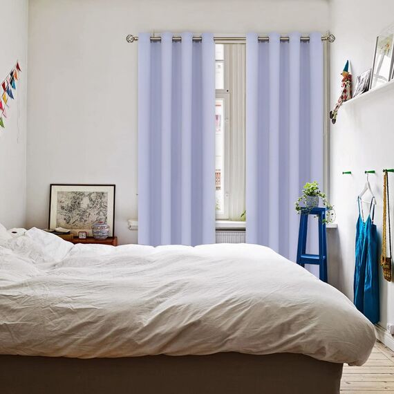 BGment Raumverdunkelungsvorhänge 213 cm lang – Ösen, wärmeisoliert, Fensterbehandlungsvorhänge für Schlafzimmer, 2 Paneele, 132 x 213 cm, Lavander