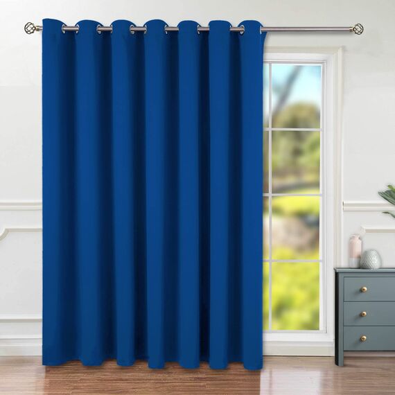BGment Schiebetürvorhang, königsblau, 305 cm lang, Raumverdunkelung, Raumteiler-Vorhang für Schlafzimmer, Privatsphäre, isoliert, Ösen, Raumtrenner, Vorhang, 1 Panel, 254 x 305 cm
