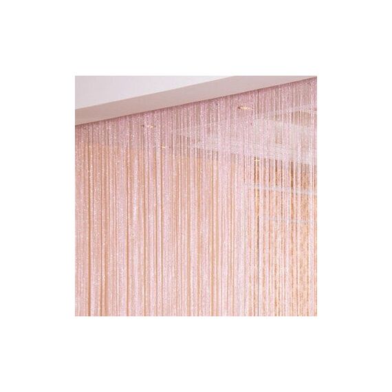 Ave Split Dekorativer Tür-Fadenvorhang, Wandpaneel mit Fransen, Raumteiler, Sichtschutz, Quasten-Panel für Zuhause, 100 x 200 cm, Rosa 18