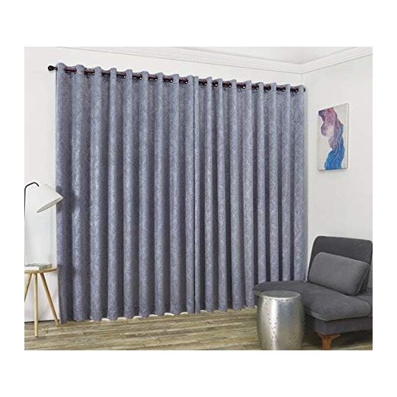 LinenZone Graue extra breite Vorhänge für Wandtrennwände, verschiebbare Raumteiler zum Aufhängen, 2 Trennwände für Schlafzimmer oder als Sichtschutz (Evelyn 108 x 120 Hellgrau)