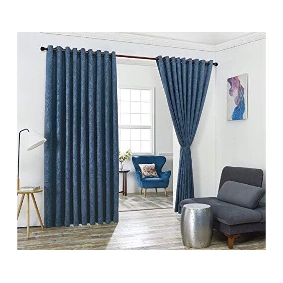 LinenZone Extra Breite Vorhänge für Wandtrennwand Schiebe Raumteiler zum Aufhängen kommen als 2er Set Trennwände für Schlafzimmer oder können als Sichtschutz verwendet Werden (Evelyn 108 x 120 Teal)