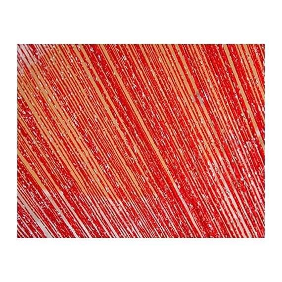 Ave Split Dekorativer Tür-Fadenvorhang, Wandpaneel mit Fransen, Raumteiler, Sichtschutz, Quasten-Panel für Zuhause, 100 x 200 cm, Rot 18