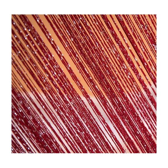 Ave Split Dekorativer Tür-Fadenvorhang, Wandpaneel mit Fransen, Raumteiler, Sichtschutz, Quasten-Panel für Zuhause, 100 x 200 cm, Rotwein 18
