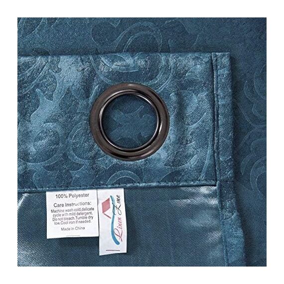 LinenZone Extra Breite Vorhänge für Wandtrennwand Schiebe Raumteiler zum Aufhängen kommen als 2er Set Trennwände für Schlafzimmer oder können als Sichtschutz verwendet Werden (Evelyn 108 x 120 Teal)