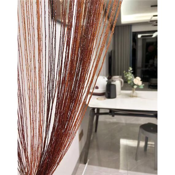 Ave Split Dekorativer Tür-Fadenvorhang, Wandpaneel mit Fransen, Raumteiler, Sichtschutz, Quasten-Panel für Zuhause, 100 x 200 cm, Nr. 018332