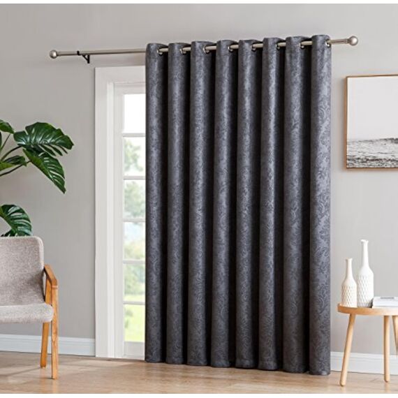 Linen Source Evelyn, Textil, anthrazit, Patio 102" W x 96" L