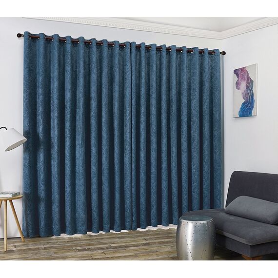 LinenZone Extra breite Vorhänge für Wandtrennwände, blaugrün, hängende Raumteiler werden als Set mit 2 Trennwänden für Schlafzimmer oder als Sichtschutz geliefert (Evelyn 108 x 108 Blaugrün)