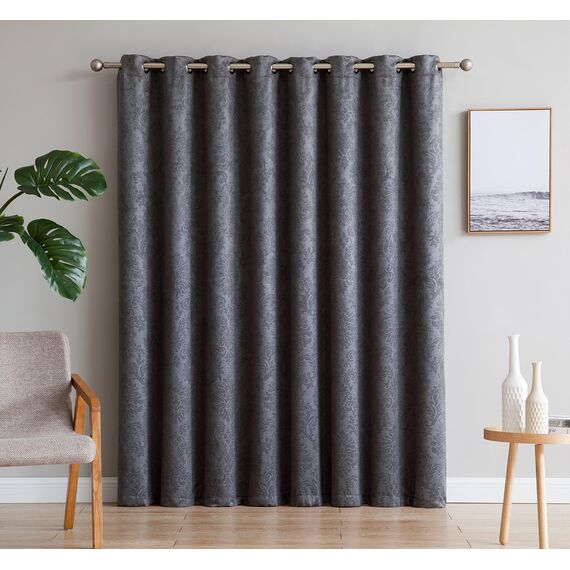 Linen Source Evelyn, Textil, anthrazit, Patio 102" W x 96" L
