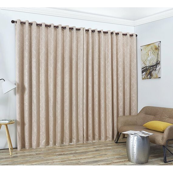 Evelyn, taupe, Wall To Wall - panels 108"W x 99"L