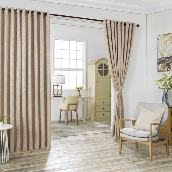 Evelyn, taupe, Wall To Wall - panels 108"W x 99"L