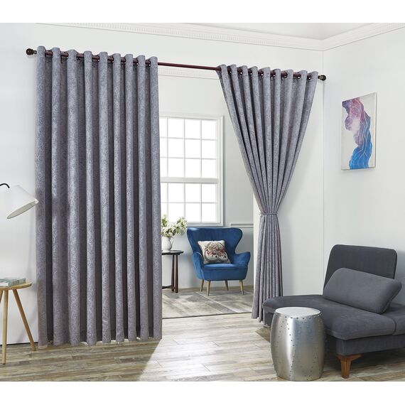 LinenZone Graue extra breite Vorhänge für Wandtrennwände, verschiebbare Raumteiler zum Aufhängen, als Set mit 2 Trennwänden für Schlafzimmer oder als Sichtschutz (Evelyn 108 x 108 Hellgrau)