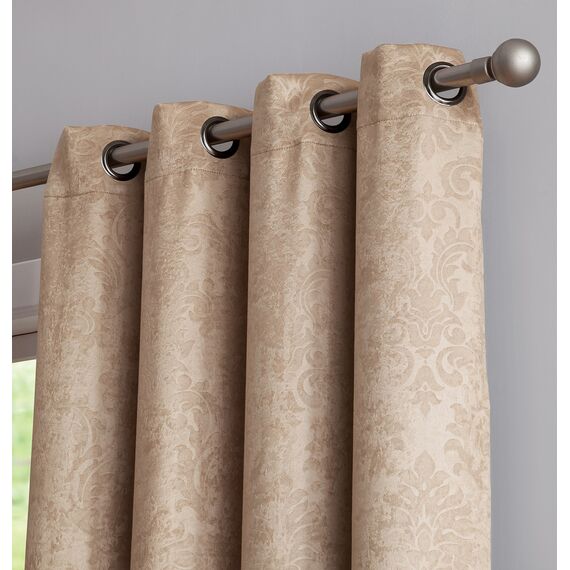 Linen Zone Vorhänge für Schlafzimmer, moderne Dekoration, verdunkelnd, gute Wahl als Schlafzimmer-Fenstervorhänge oder Verdunkelungsvorhänge, Braun, 1 Paar (Evelyn 54 x 63 cm, Taupe)