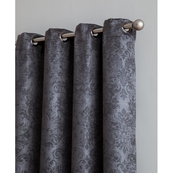 Linen Zone Schlafzimmervorhänge, grau-anthrazit, moderne Dekovorhänge sind eine großartige Wahl als Schlafzimmer-Fenstervorhänge oder Verdunkelungsvorhänge für Kinderzimmer. (Evelyn 54 x 63 cm,