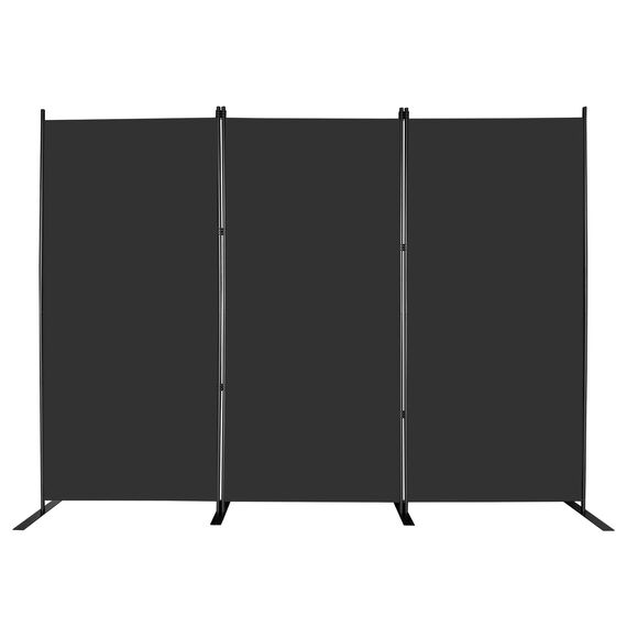 MAYOLIAH Raumteiler, 3 Paneele, 1,8 m hoch, zusammenklappbar, mit flachem Boden, tragbare Büro-Trennwand, Innenwandtrenner, 256,5 cm B x 182,9 cm H