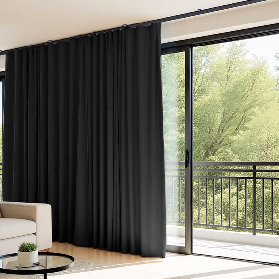 Raumteiler-Vorhänge, flexibles Deckenschienen-Set, Vorhangschiene, Deckenmontage, Verdunkelungsvorhang für Wohnzimmer, Schlafzimmer, Deckenvorhangstange, Sichtschutz-Trennwände, Paneele, B 150 x H 108