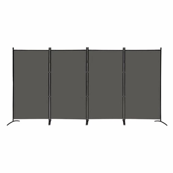 MAYOLIAH 4 Paneele Sichtschutz Raumteiler 1,8 m hoch, tragbarer Bürowandteiler für Zimmer, Trennwand 345,4 x 50,8 x 180,3 cm, Grau