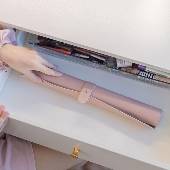 Make-up-Matte für Schminktisch-Schutz, Abdeckung, Arbeitstisch, wasserdicht, öldicht, staubdicht, glatt und weich, Rosa, 80 x 40 cm von NemoHome