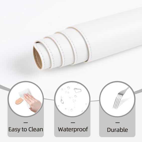 Make-up-Matte für Schminktisch zum Schutz der Schreibtischplatte, 59,9 x 30 cm, doppelseitige Make-up-Matte, leicht zu reinigende Schreibtischunterlage – wasserdicht und öldicht, Kosmetikzubehör (Weiß
