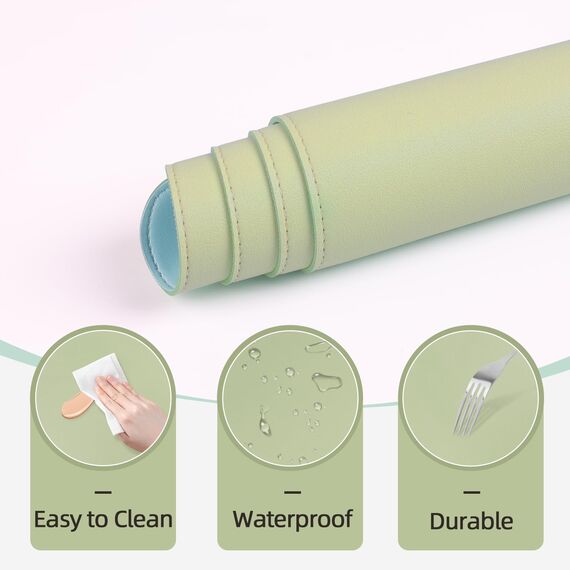 Make-up-Matte für den Schminktisch zum Schutz der Schreibtischplatte, 80 x 40 cm, doppelseitige Make-up-Matte, leicht zu reinigende Schreibtischunterlage – wasserdicht und öldicht, Kosmetikzubehör