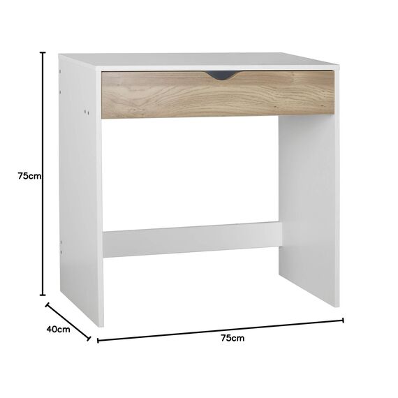 URBNLIVING Kleiner Schminktisch aus Holz mit 1 Schublade