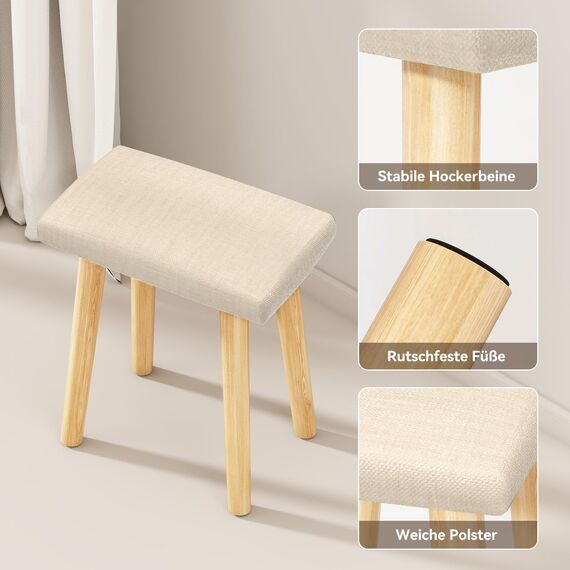 YU YUSING Schminktisch mit Beleuchtung,Frisiertisch mit LED Spiegel Schubladen, Kosmetiktisch mit gepolstertem Hocker,Kommode Make-up Tisch,Modern