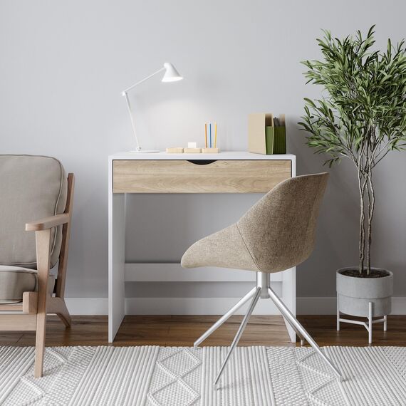 URBNLIVING Kleiner Schminktisch aus Holz mit 1 Schublade