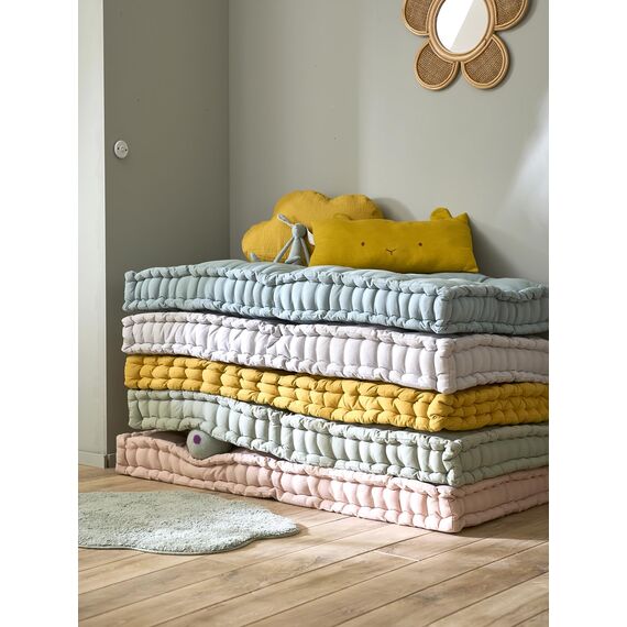 VERTBAUDET Bodenmatratze, Futon-Stil, Salbeigrün, 60 x 120 cm