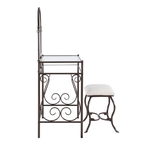 Linon Clarisse Kosmetikset aus Metall