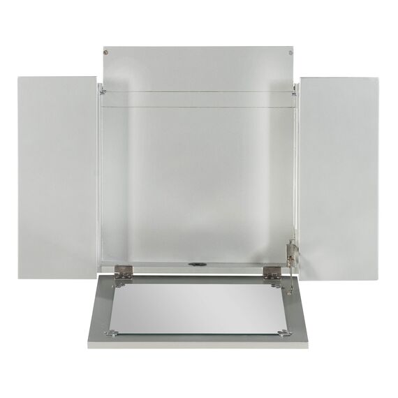 Linon Silver Vanity Set Harper Silber Schminkset, Polyurethan, 32" W x 18" D x 46.75" H