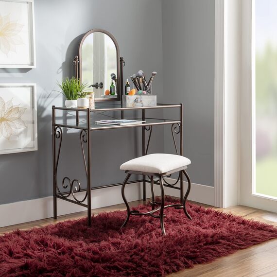 Linon Clarisse Kosmetikset aus Metall
