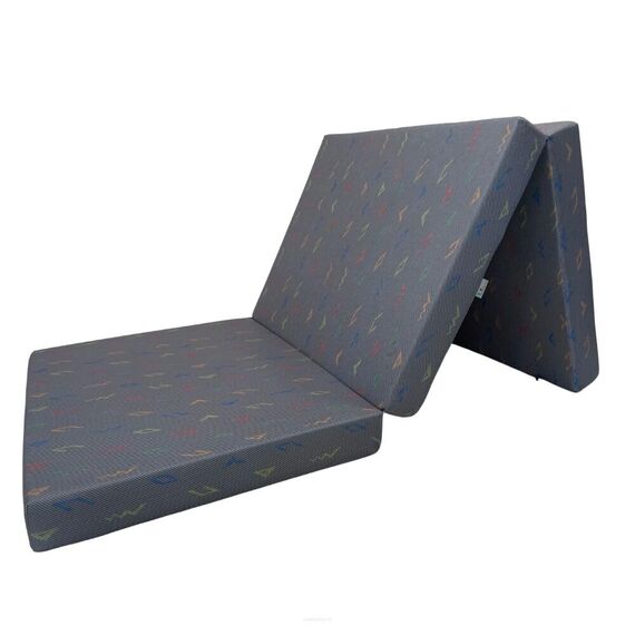 FORTISLINE Klappmatratze 195x80x9 cm, 3-teilige Faltmatratze, Gästematratze, Reisematratze und Campingmatratze, Schaumstoffmatratze mit abnehmbarem Bezug, Oeko-TEX, hergestellt in der EU