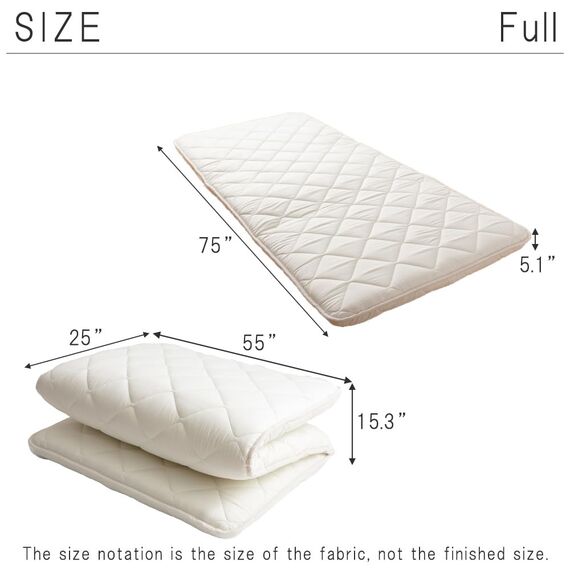 タンスのゲン TANSU NO GEN Japanische Futon-Matratze, voll, extra dick, 13 cm, Baumwolle, 100 %, 22200047 (92512) RE