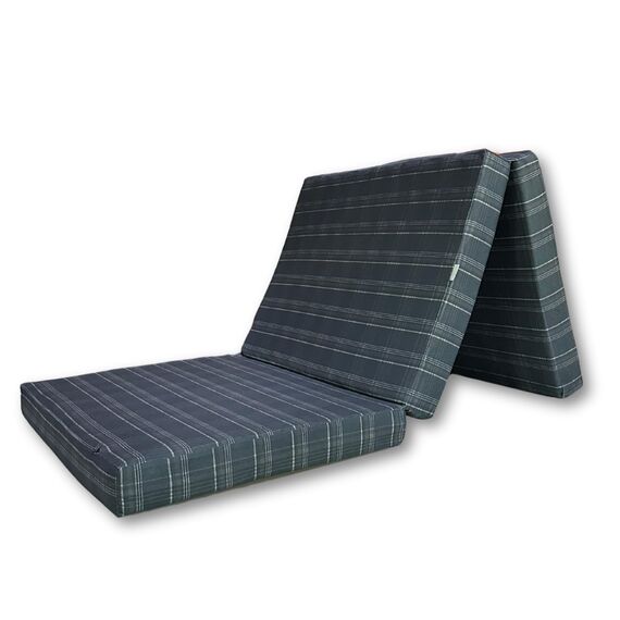 FORTISLINE Klappmatratze 195x80x9 cm, 3-teilige Faltmatratze, Gästematratze, Reisematratze und Campingmatratze, Schaumstoffmatratze mit abnehmbarem Bezug, Oeko-TEX, hergestellt in der EU