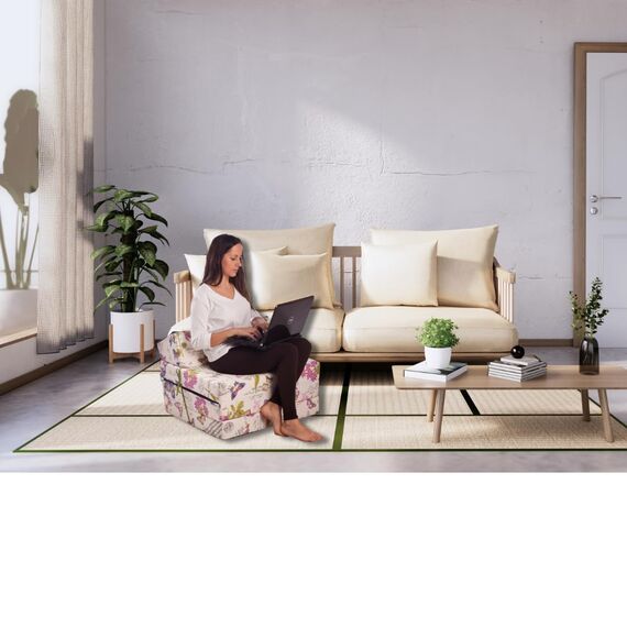 Natalia Spzoo Klappmatratze mit Kopfteil, 200x70cm Schaumstoffmatratze, Schlafsessel, Faltmatratze