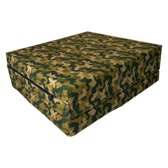 FORTISLINE Klappmatratze 195x80x9 cm, 3-teilige Faltmatratze, Gästematratze, Reisematratze und Campingmatratze, Schaumstoffmatratze mit abnehmbarem Bezug, Oeko-TEX, hergestellt in der EU