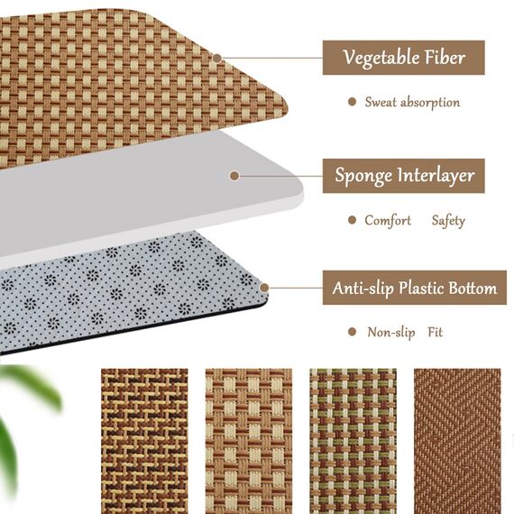 V&U Kühlende Rattan Japanische Futonmatratze,Traditionelle Rollbare Faltbare Tatami-Matte,Dicke Sommer Tatami Bodenmatte Für Yoga Zen Raum-D 100x200cm(39x79inch)