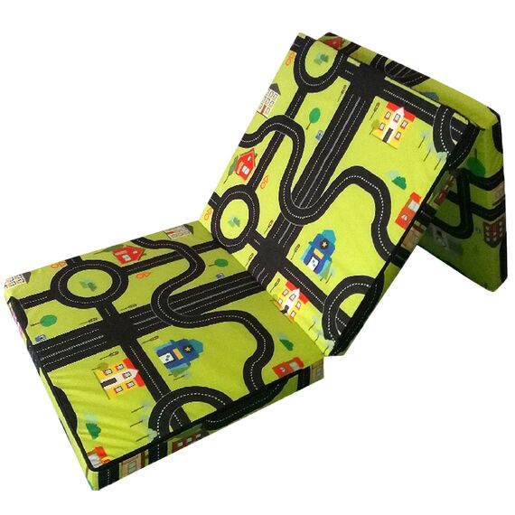 FORTISLINE Klappmatratze 195x80x9 cm, 3-teilige Faltmatratze, Gästematratze, Reisematratze und Campingmatratze, Schaumstoffmatratze mit abnehmbarem Bezug, Oeko-TEX, hergestellt in der EU