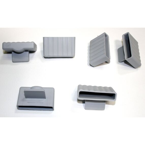 BOSSASHOP.de Set: Federholzleisten (8x50mm) + Befestigungs Kappen zur Selbstmontage für Futon, Bett oder Caravan | Stärke/Höhe 8mm x Breite 50mm (10 Kappen + 5 Leisten (Länge 992mm))
