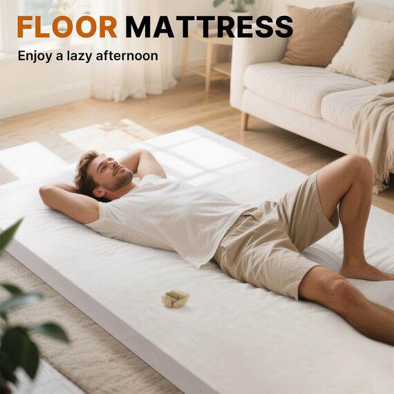Floor GAIALOOP Futon-Matratze, Memory-Schaum, Glamping-Matratze, japanische Boden-Isomatte [Kinderbett: 183,9 x 61 x 7,6 cm)