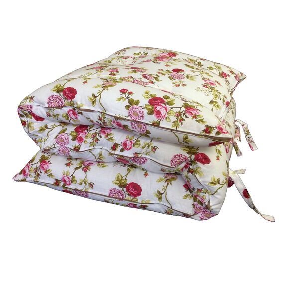 Traditionelle japanische Futon-Matratzen für Doppelbett, Tatami, faltbar, für Yoga, Meditaion, 99,1 cm breit x 203,2 cm lang (Rot Rose Weiß)