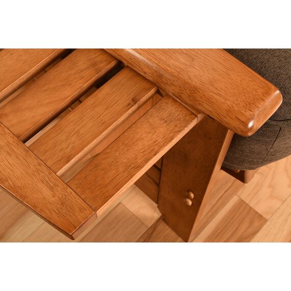 Kodiak Futons Futon mit Schubladen, Espresso-Finish, Rot / Braun Full Peter's Cabin