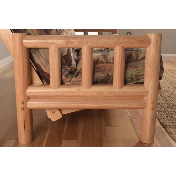 Kodiak Furniture Futons Lodge Futon Naturfinish Marmont Thunder
