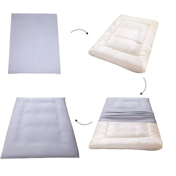Aigbiot Futonbezug mit Reißverschluss für japanische Futon-Bodenmatratze, super weich und maschinenwaschbar, Twin Full Queen