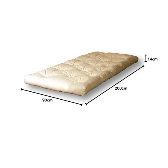 cinius Bodenmatte Bodenmatratze Baumwollmatratze Baumwollfuton Matratze Futon 90x200 (Einzelmatratz) Superior (Baumwolle (H 14 ca))