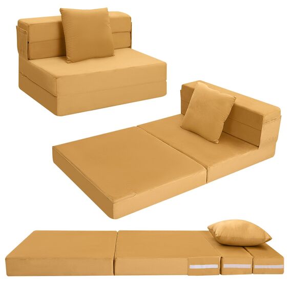 MeMoreCool Klappmatratze für Einzelbett, hochdichter Schaumstoff, ausklappbar, Sofa, Stuhl, Z-Bett, faltbare Boden-Futon-Matratze, Bodenliege, Gäste-Sofa, Bett, Klappcouch zum Schlafen, Reisen, 13 cm