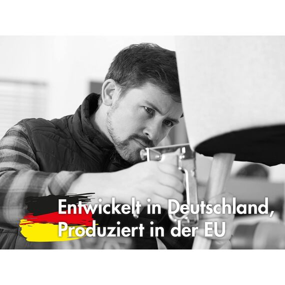 Traumnacht bequemer und moderner Fusshocker mit Holzfüßen und gemütlichem Kord Bezug in steingrau, Öko-Tex Zertifiziert, produziert nach deutschem Qualitätsstandard