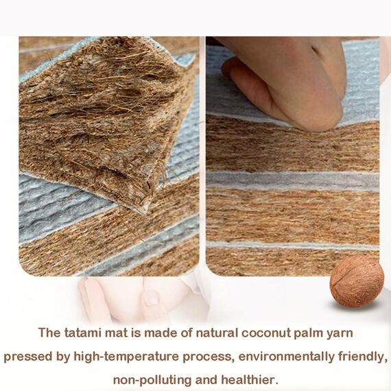 LINSGV Japanische Tatami-Matte, faltbare Futon, braunes Rushgras, Bodenmatte, ideal für Meditation, Yoga, Zen-Raum, japanischer Tränenraum (120 x 200 cm)