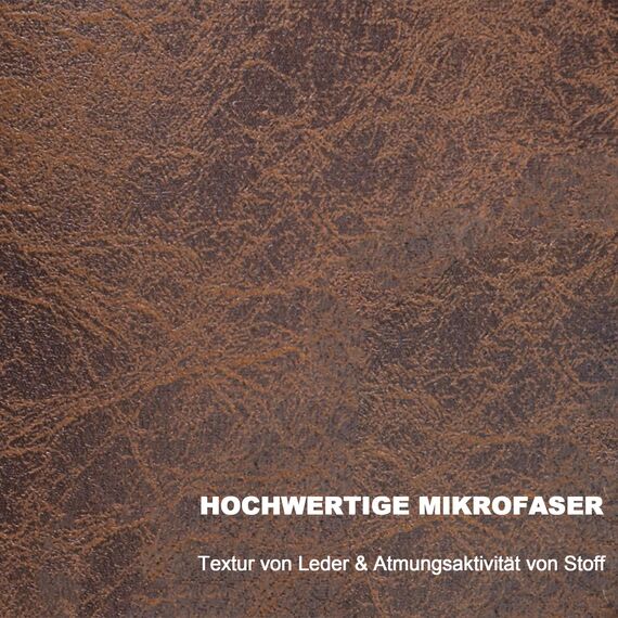 MCombo Sitzhocker Fußstütze mit Metallbeinen, Eleganter Hocker Ottoman Schminktisch für Wohnzimmer Schlafzimmer, Quadratisch 40 * 69 cm, 4779-2 (Braun-Mikrofaser)